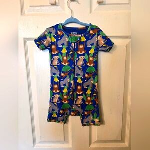 The Children's Place Blue Monkey Print Romper Size 18-24m